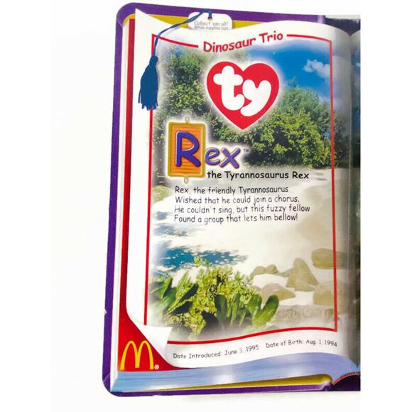 McDonalds Ty Beanies Spangle Rex Bronty and Germania Lot of 4 New and Unopened - Picture 4 of 11